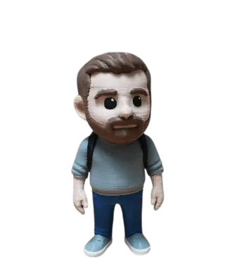 Figura generada con inteligencia artificial impresa en 3D